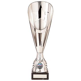 Rising Stars Deluxe Plastic Lazer Cup Silver 335mm