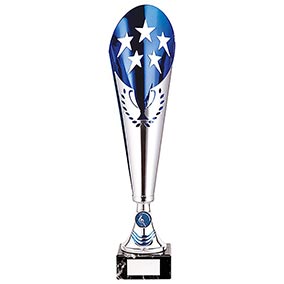 Legendary Lazer Cut Metal Cup Silver & Blue 435mm