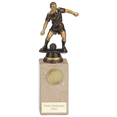 Cyclone Male Footballer Bronze & Gold 230mm