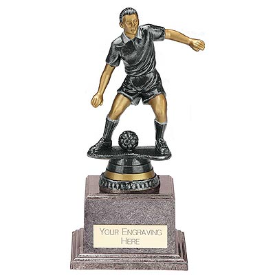 Cyclone Male Footballer Silver & Gold 170mm
