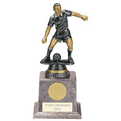 Cyclone Male Footballer Silver & Gold 180mm