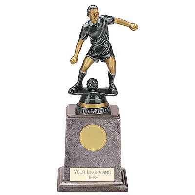 Cyclone Male Footballer Silver & Gold 200mm