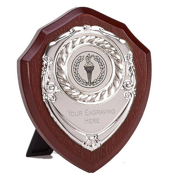 Rosewood Silver Triumph4 Silver Shield  10cm