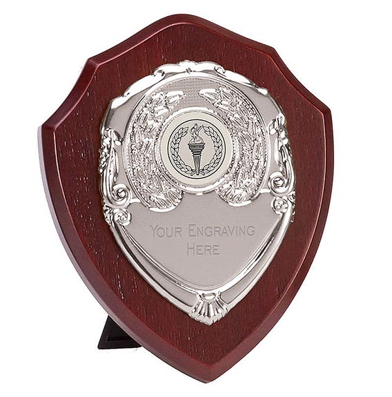 Rosewood Silver Triumph Silver Shield 15cm
