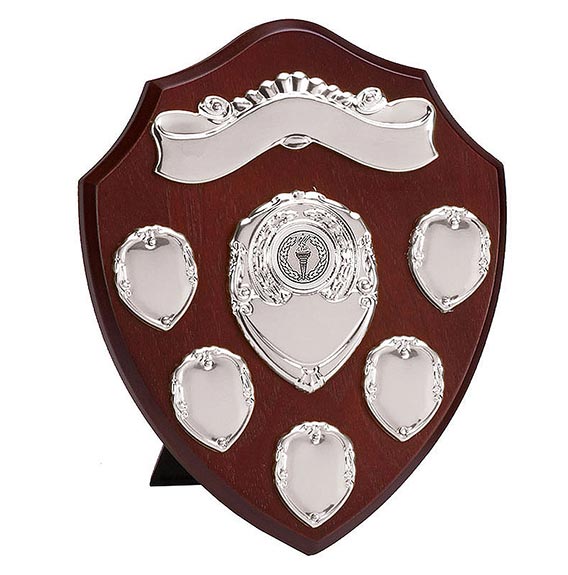 Rosewood Silver Triumph Silver Annual Shield 20cm