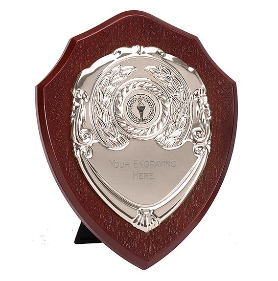 Rosewood Silver Triumph Silver Shield 20cm