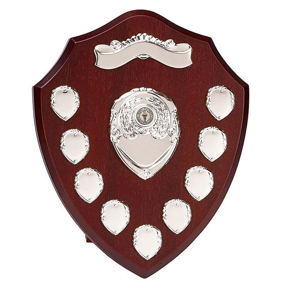 Rosewood Silver Triumph12 Silver Annual Shield 305mm