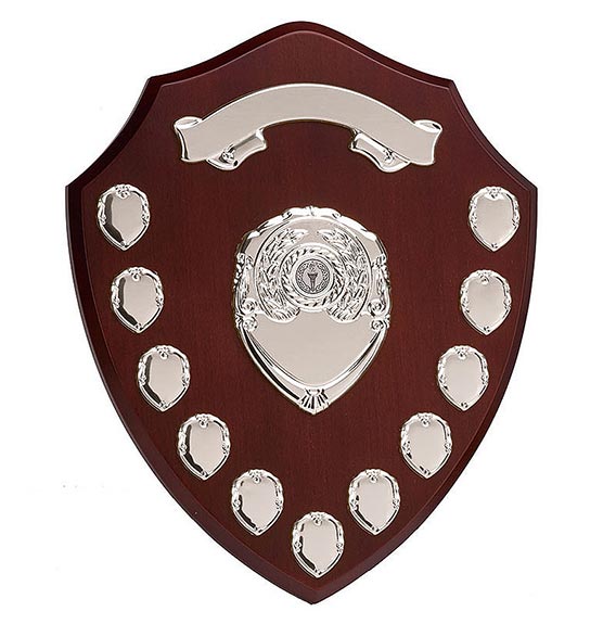 Rosewood Silver Triumph14 Silver Annual Shield 355mm