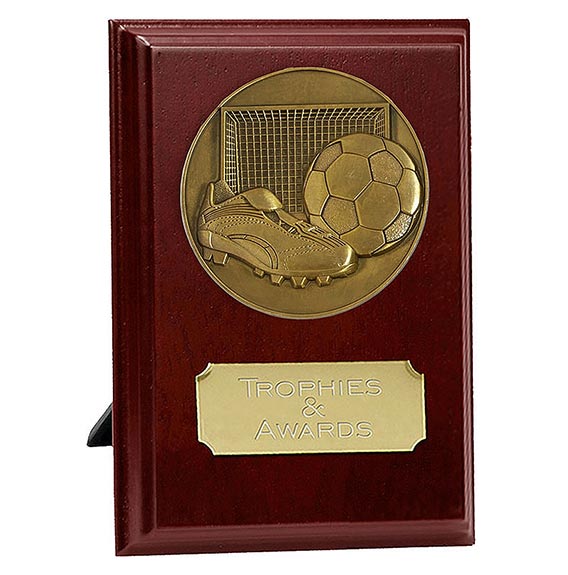 Rosewood Antique Gold Football Plaque 175mm