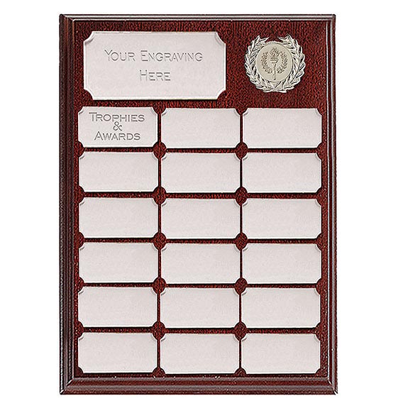 Silver Ashfield Economy Presentation Plaque 23cm