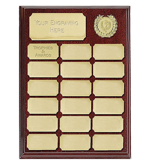 Rosewood Gold Ashfield9 Economy Plaque 23cm