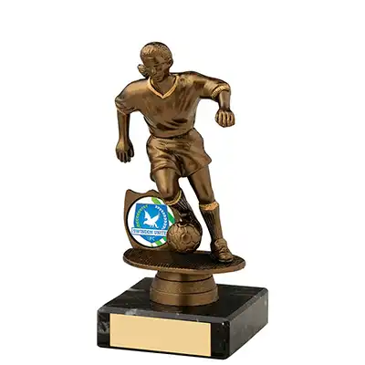 15cm Female Football Figure Gold