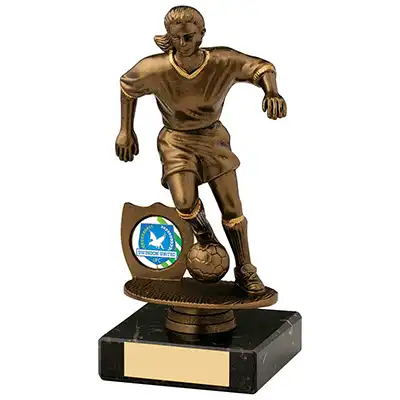 17cm Female Football Figure Gold