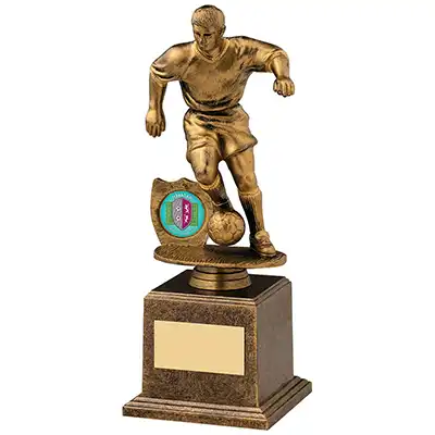 Male Football Figure Gold 22.5cm