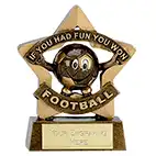 Antique Gold Mini Star Football Participation 8cm Antique Gold Mini Star Football Participation 8cm
