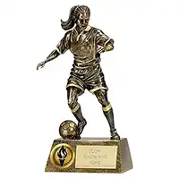 Antique Gold Pinnacle Football Female 15cm