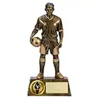 Antique Gold Trophy Footballer 15cm