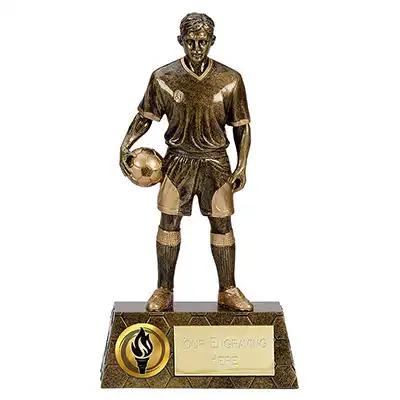 Antique Gold Trophy7 Footballer 185mm