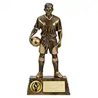 Antique Gold Trophy Footballer 24cm