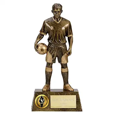 Antique Gold Trophy10 Footballer  265mm