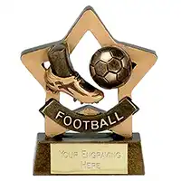 Antique Gold Mini Star Football 8cm