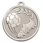 Silver Galaxy Football Boot & Ball Medal 45mm
