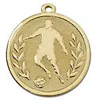 Gold  Galaxy Footballer Medal 45mm Gold  Galaxy Footballer Medal 45mm