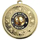 Gold Star Man Of The Match Medal 50mm Gold Star Man Of The Match Medal 50mm