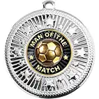 Silver Star Man Of The Match Medal 50mm Silver Star Man Of The Match Medal 50mm