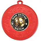 Red Star Man Of The Match Medal 50mm Red Star Man Of The Match Medal 50mm