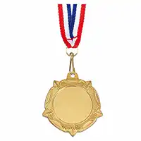 Gold Tudor Medal 40mm Red White Blue Ribbon