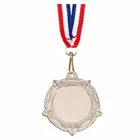 Silver Tudor Medal 40mm Red White Blue Ribbon