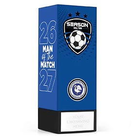 Blue Geo Icon Man of the Match 17cm