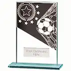 Mustang Black Glass Football Plaque 125mm