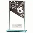 Mustang Black Glass Football Plaque 160mm