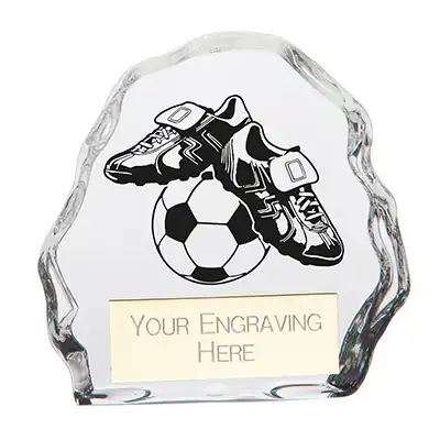 Mystique Ball and Boots Glass Award 90mm