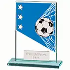 Mustang Blue Glass Football Plaque 80mm Mustang Blue Glass Football Plaque 80mm