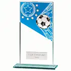 Mustang Blue Glass Football Plaque 160mm
