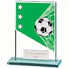 Mustang Green Glass Football Plaque 80mm Mustang Green Glass Football Plaque 80mm