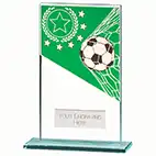 Mustang Green Glass Football Plaque 140mm