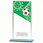 Mustang Green Glass Football Plaque 180mm