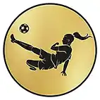 Female Footballer Centre 25mm Female Footballer Centre 25mm
