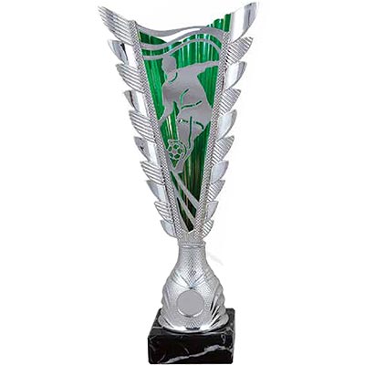 Fuego Green & Silver Football Cup 35cm