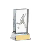 3D Footballer Glass Award 10cm 3D Footballer Glass Award 10cm