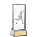 3D Footballer Glass Award 12cm 3D Footballer Glass Award 12cm