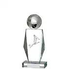 20.5cm 3D Footballer Glass Award 