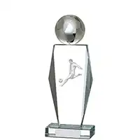 23.5cm 3D Footballer Glass Award 
