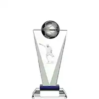 Pinnacle 3D Footballer Glass Award 18.5cm