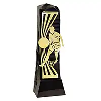 Male Black Gold Henge Football Trophy 23cm