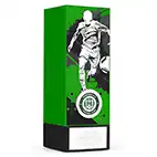 Green Geo Male Footballer Trophy 17cm Green Geo Male Footballer Trophy 17cm